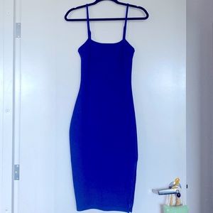 Paulina Cobalt Blue Bodycon Midi Dress (Lulus) 💙